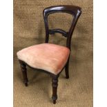 A Victorian rosewood dining chair