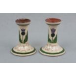 Torquay ware Burns cottage candlesticks