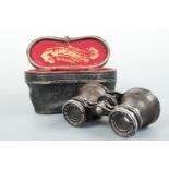 A cased set of Imperial Russian opera / field glasses