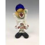 A 1960s Italian studio glass clown, 22 cm high