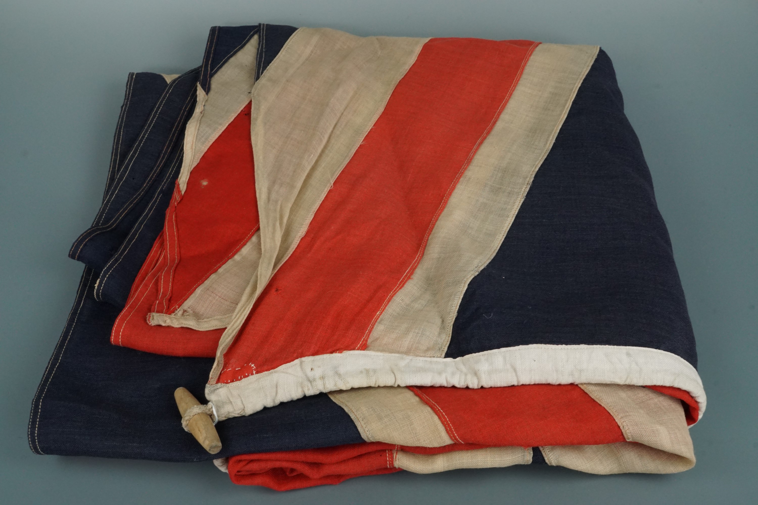 A large cotton Union Jack flag, 12' x 6'