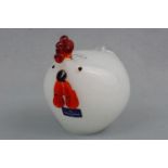 A Villeroy and Boch glass hen, 16 cm high