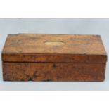 The Burr walnut writing slope (a/f), 47 x 24 x 15 cm