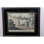 A 19th Century Napoleonic print "The Execution of the Sentence on Marshal Ney in the Garden of the