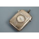 A Victorian silver fob Vesta case incorporating a magnetic compass, A & J Zimmerman Ltd (Arthur &