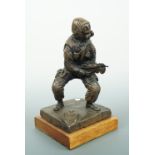 An SAS limited edition cold cast bronze sculpture, 23 cm