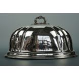 A Victorian electroplate food dome, 38 cm x 29 cm