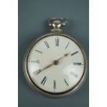 A William IV silver pair-cased verge pocket watch by George Innes of Glasgow, London, 1835, (