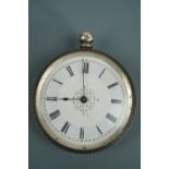 A Victorian lady's silver-cased fob watch, (a/f)