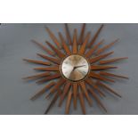 A 1960s Seth Thomas sunburst clock