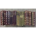 A number of early 20th Century leather-bound editions of the works of Robert Louis Stevenson and