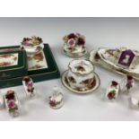 Royal Albert Old Country Rose napkin rings, place mats etc