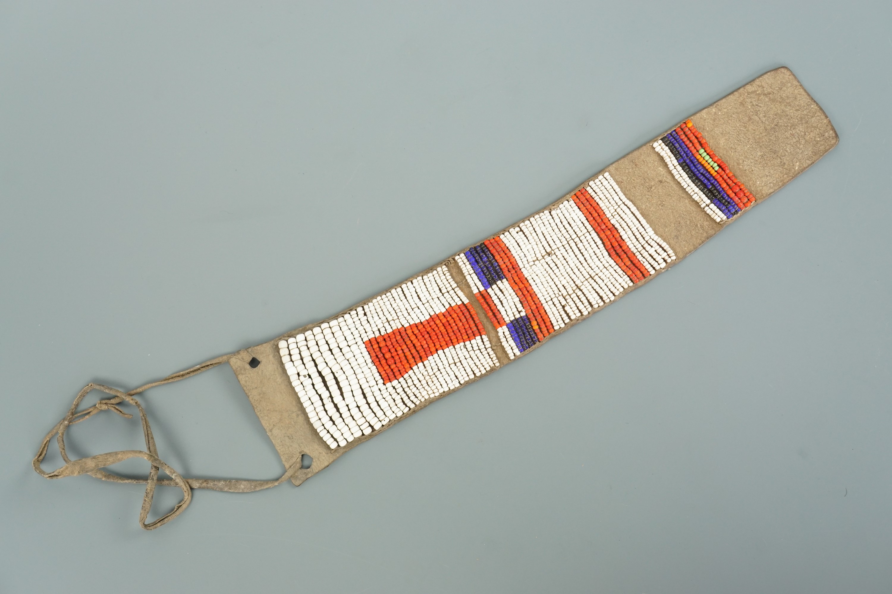 An American Indian beadwork breastplate, 39 cm