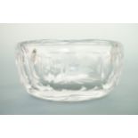 A White Star Line small etched and cut glass bowl, perhaps for salt, 8.5 cm