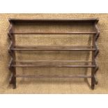 A mahogany plate rack, 100 x 85 cm high