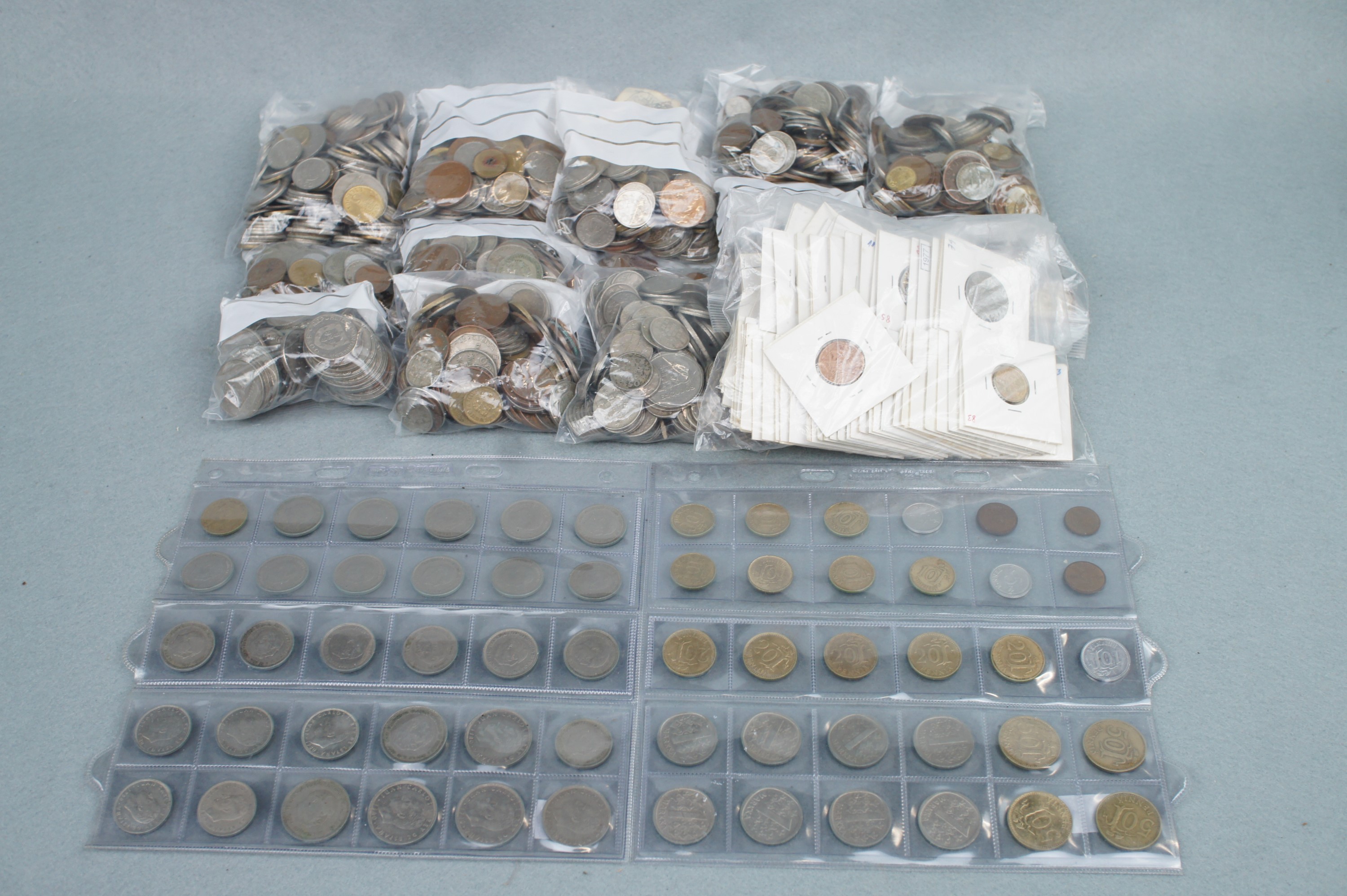 A large quantity of Portuguese and other coins