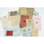 Sundry ephemera including Yorkshire and other royal commemorative publications and a 1926-7 season