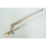 A French Mle 1874 Gras epee bayonet