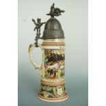 An Imperial German 1st Guard Field Artillery Regiment reservist's beer stein, 34 cm