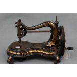 A vintage Jones hand sewing machine