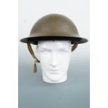 A Second World War helmet with Royal Artillery transfer decal