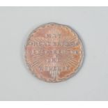 A 1794 Conder Middlesex copper Conder halfpenny token satirizing revolutionary France