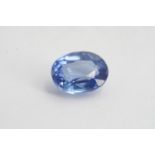 An unmounted / loose oval-cut sapphire of approximately 1.55ct, of cornflower blue, approximately