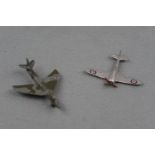 Dinky Toys die-cast RAF Tempest II and Hawker Hunter aircraft