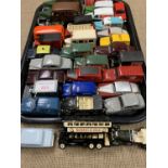 A quantity of Matchbox, Dinky, Vanguards die-cast model cars, vans, AA patrol, Royal Mail etc.