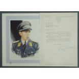 Autographs of Luftwaffe pilots Victor Molders and Ulrich Steinhilper