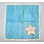 A 1919 silk handkerchief bearing the Great War insignia of the 2nd Division, American