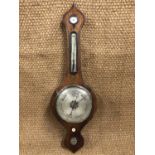 An early 19th Century onion-topped banjo barometer