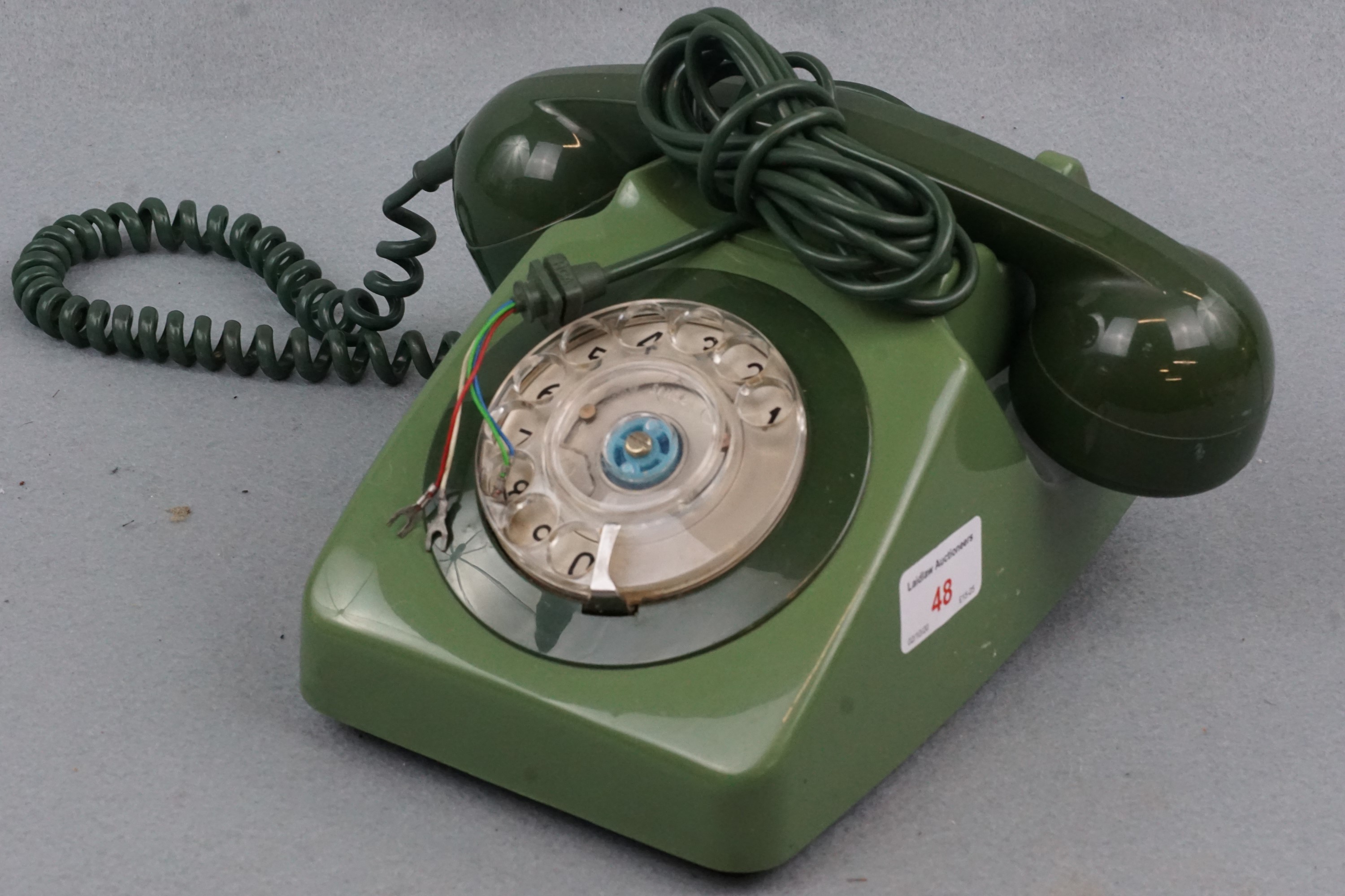 A 1960s designed GPO No 746 telephone in green - Image 2 of 3