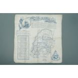 A Boer War printed cotton handkerchief portraying Lord Roberts, a map of southern Africa and the