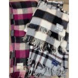 Four wool blankets, Ballantyne, Johnston of Elgin and two others