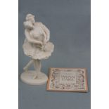 A 1977 Franklin Porcelain Parian ware figurine "Swan Lake" commissioned by the Royal Ballet in