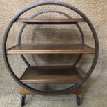 A 1930s Art Deco walnut tea trolley