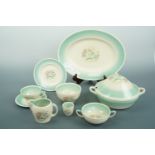 An extensive Suzie Cooper "Dresden" pattern tea and dinner service, No. 1017