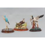 Three Border Fine Arts figurines, "Resuming the journey" J47, "The Poacher" A0003 (a/f) and "The