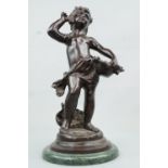 A cold cast figure of a cherub, 40 cm high