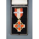 A German Third Reich fire brigade medal, first class, cased