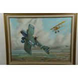 Howard Hooker (contemporary, Guild of Aviation Artists associate member) "Two's Company", a