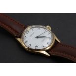 A 1960s Volvo gold plated manual wind wrist watch