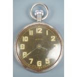 An early-to-mid 20th Century Mentor military stye pocket watch, (running)