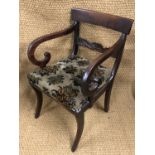 Two George IV mahogany dining chairs
