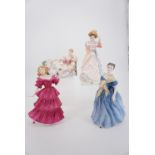 Four Royal Doulton figurines; Sharon 1994 HN 3603, Pauline HN 2441, Jennifer HN 3447, Adrienne HN