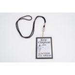 An Access all areas tour crew lanyard for Eric Clapton's 1994 tour. [Formerly the property of a