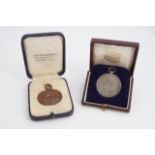 1920s 1st London Regiment Royal Fusiliers silver and bronze competition prize medals, un-engraved