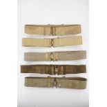 Five Pattern 1937 webbing belts