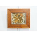 J*** Hall (Contemporary) Small jewel-like still-life study of the natural debris deposited by a